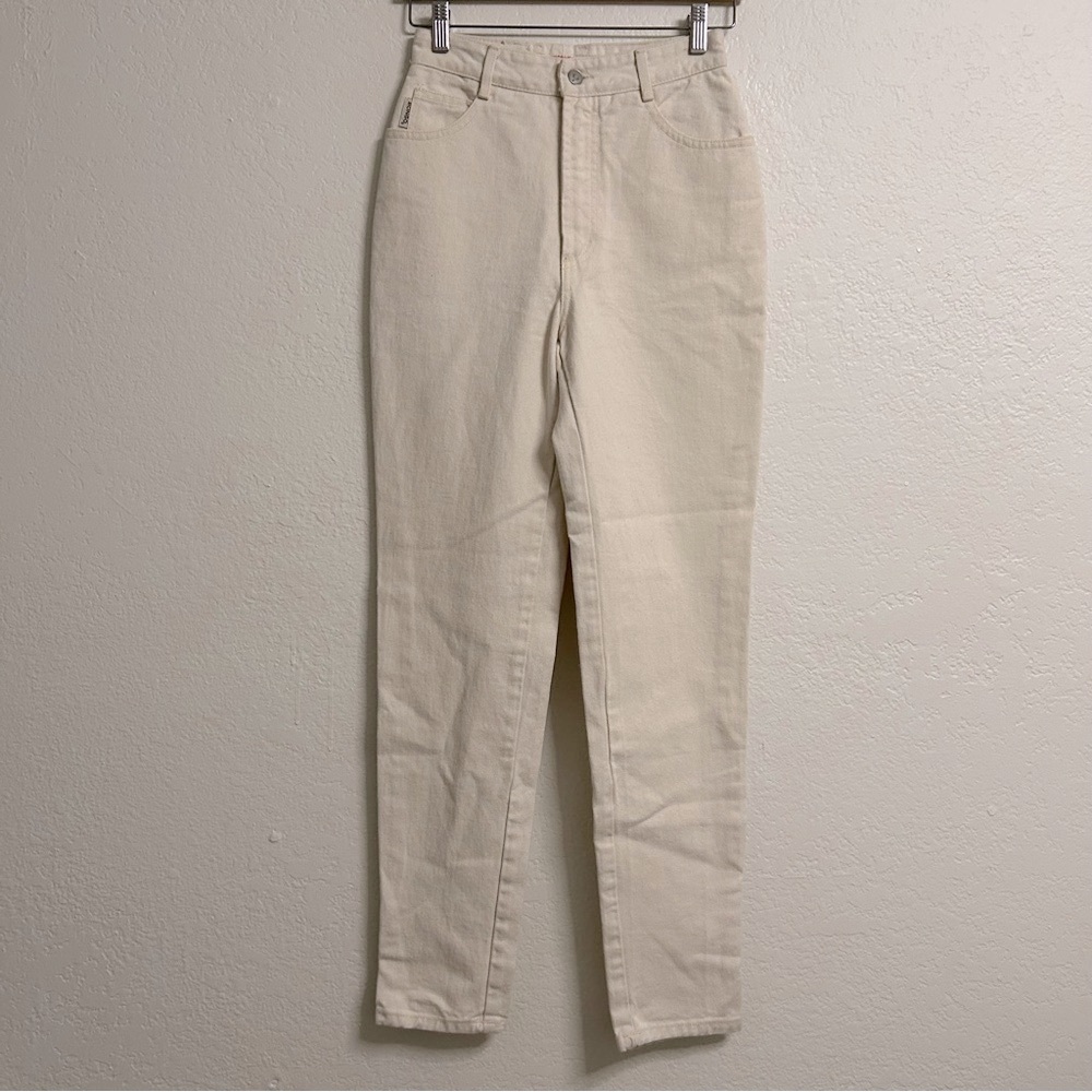 VTG BONGO‎ Cream Slim Denim Jeans, Size 5